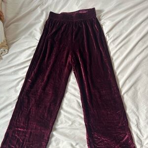 Reformation red velvet pants